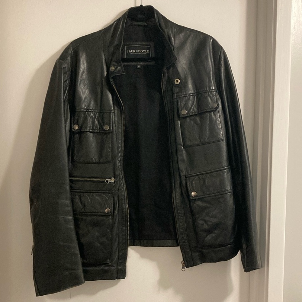 Men’s Leather Moto Jacket